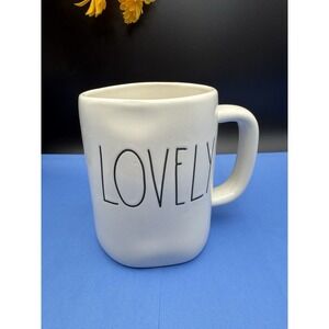 Rae Dunn By Magenta Ceramic Mug  "LOVELY" Charming Farmhouse Style‎ Mug 20 oz